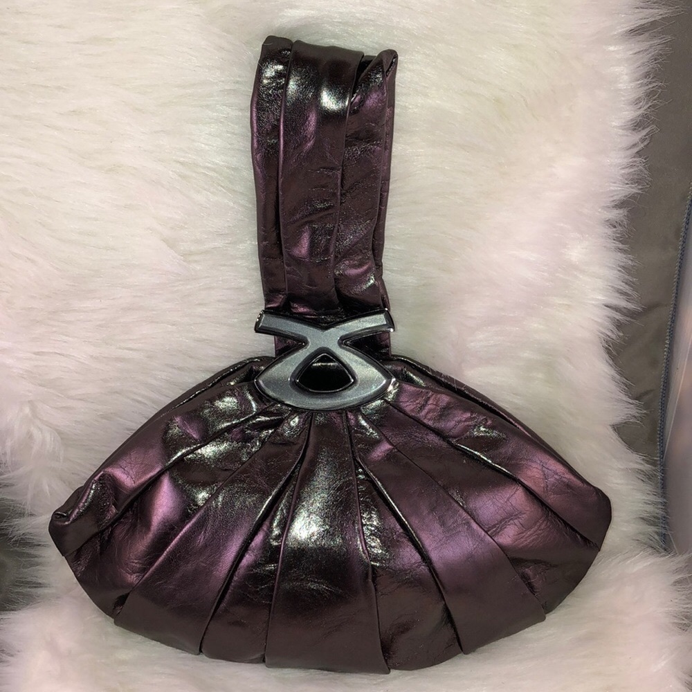 H Williams Rimini Teardrop Evening Handbag Pewter